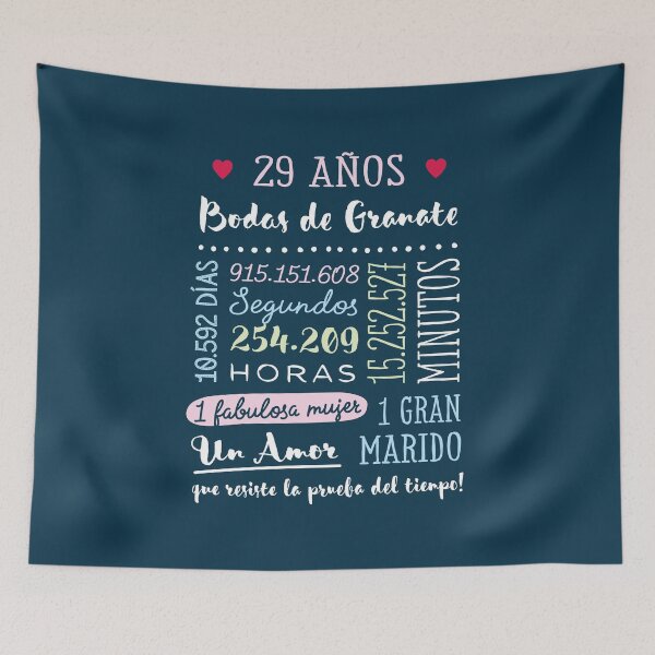 Item preview, Bodas de Granate 29 años Aniversario de Boda Regalo designed and sold by betternotes.