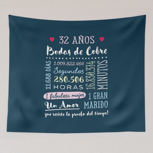 Item preview, Bodas de Cobre 32 años Aniversario de Boda Regalo designed and sold by betternotes.