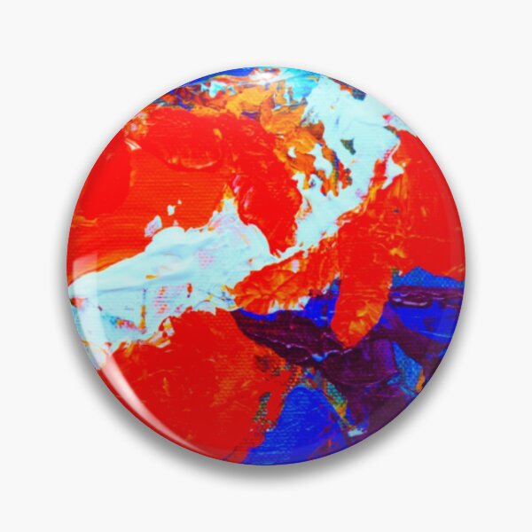 Item preview, Technicolor abstract art work - acrylic painting -  orange, blue,purple, white and red designed and sold by hasbeenz.