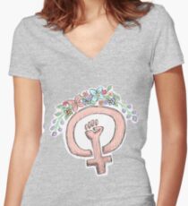 Feminism Women's Fitted V-Neck T-Shirt