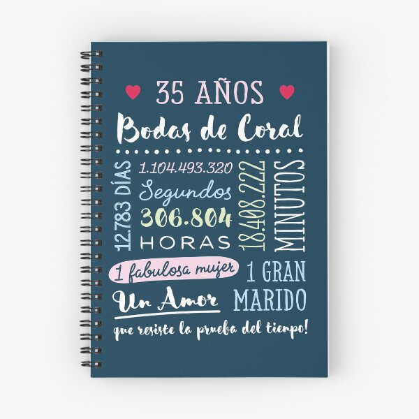 Item preview, Bodas de Coral 35 años Aniversario de Boda Regalo designed and sold by betternotes.