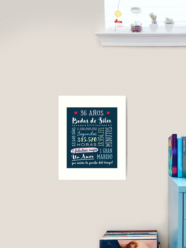 Bodas de Lino 4 años Aniversario de Boda Regalo | Poster