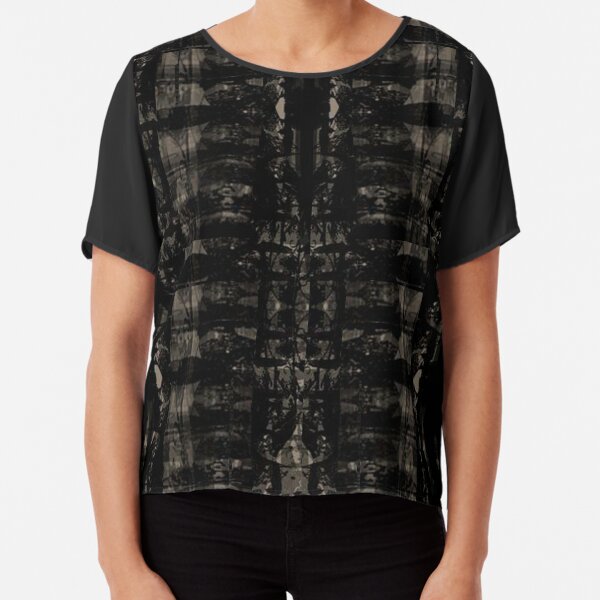 Conflicted Black Chiffon Top