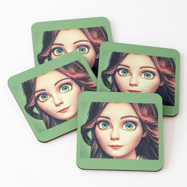 Item preview, Green Eyed Cartoon Girl designed and sold by AlfredBilling.