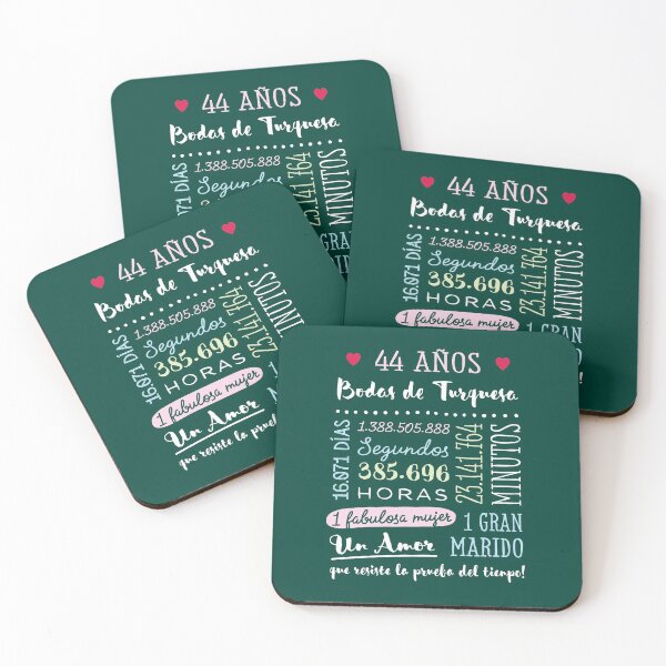 Item preview, Bodas de Turquesa 44 años Aniversario de Boda Regalo designed and sold by betternotes.