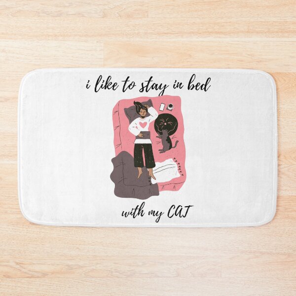 Item preview,  i like to stay in bed with my cat  tshirt, cats lover tshirt, awesome gift for l.a.z.y. friends tshirt, designed and sold by Unique styl  DeSigNe.