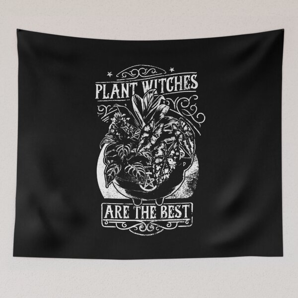 Item preview, Plant Witch | White Artwork | designed and sold by VintagePlantJoy.