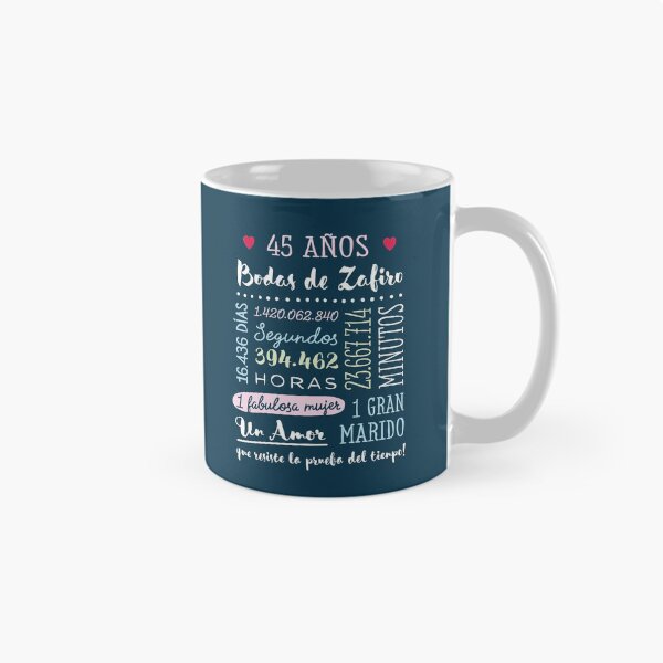 Aperçu de l'œuvre Bodas de Zafiro 45 años Aniversario de Boda Regalo créée et vendue par betternotes.