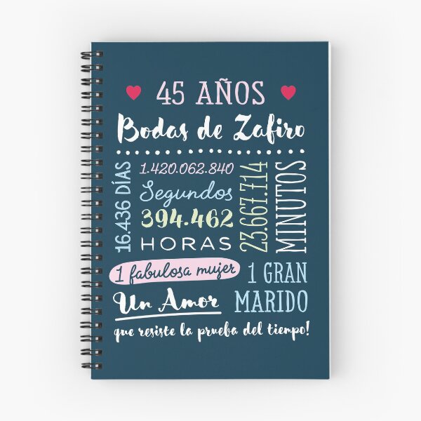 Item preview, Bodas de Zafiro 45 años Aniversario de Boda Regalo designed and sold by betternotes.