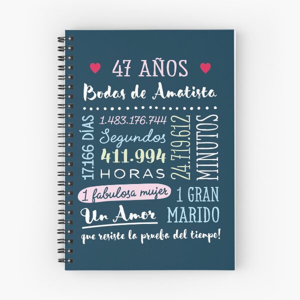 Item preview, Bodas de Amatista 47 años Aniversario de Boda Regalo designed and sold by betternotes.