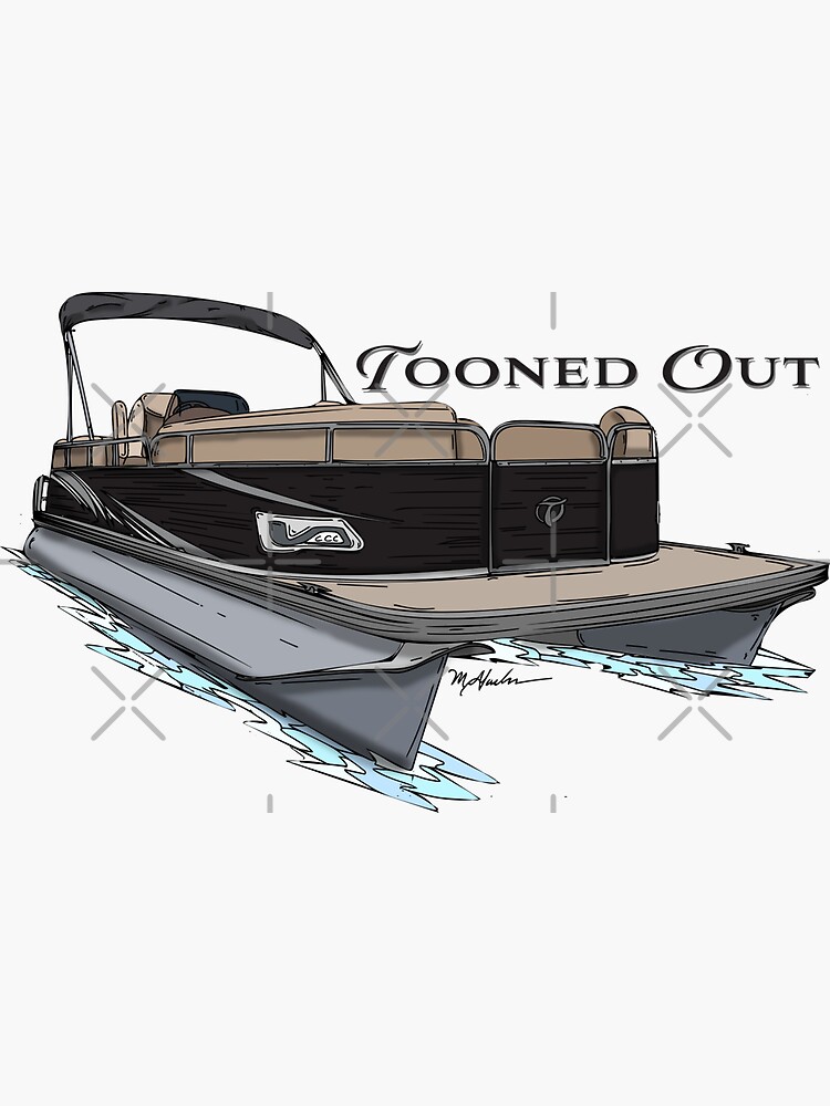 Triton Pontoon Boats Tooned Out Sticker for Sale by Michael