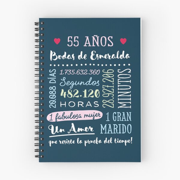 Artikelvorschau, Bodas de Esmeralda 55 años Aniversario de Boda Regalo entworfen und verkauft von betternotes.