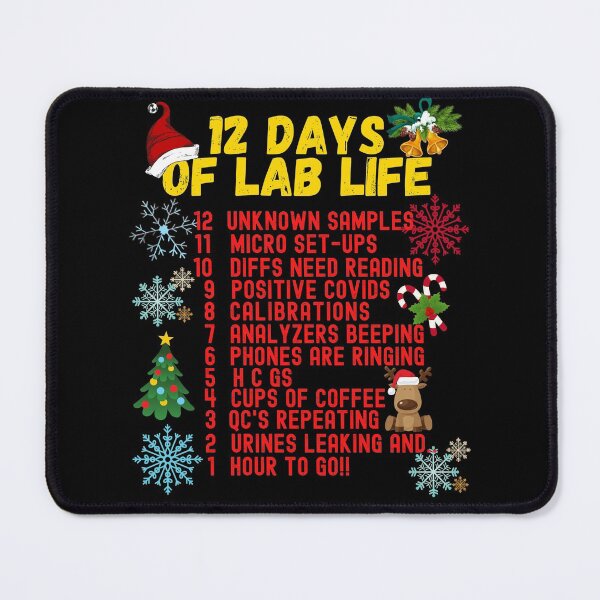 Item preview, 12 DAYS OF LAB LIFE CHRISTMAS MEDICAL LABORATORY SCIENTIST designed and sold by Hippiesole.