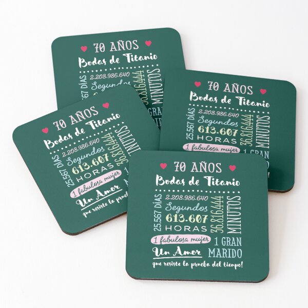 Item preview, Bodas de Titanio 70 años Aniversario de Boda Regalo designed and sold by betternotes.