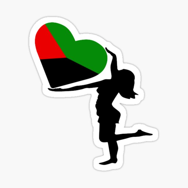 Aperçu de l'œuvre Silhouette d'une femme avec un cœur dans les mains aux couleur du drapeau de la Martinique créée et vendue par West indian touch.