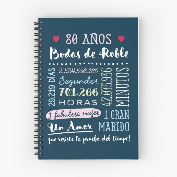 Item preview, Bodas de Roble 80 años Aniversario de Boda Regalo designed and sold by betternotes.