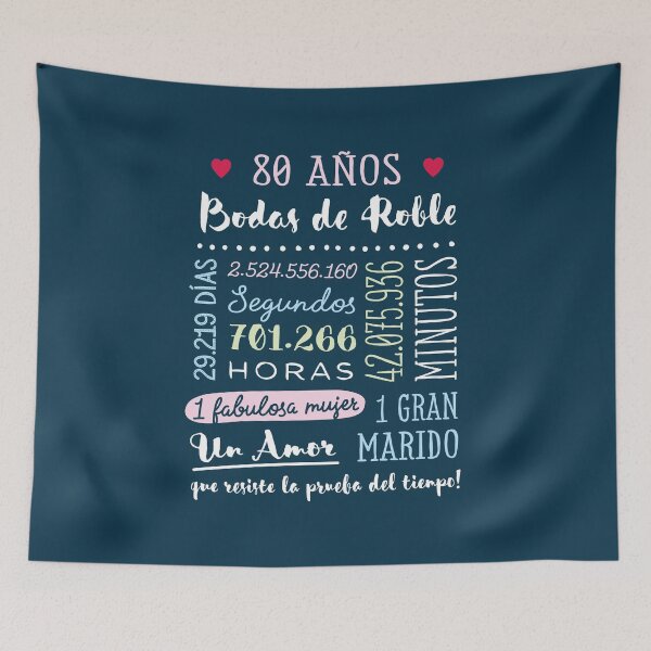 Item preview, Bodas de Roble 80 años Aniversario de Boda Regalo designed and sold by betternotes.