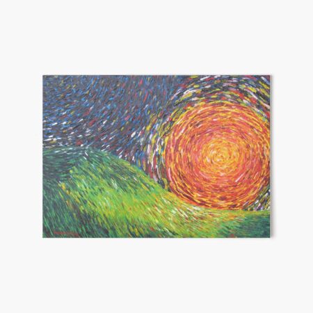 Red Moon On The Palouse Art Board Print