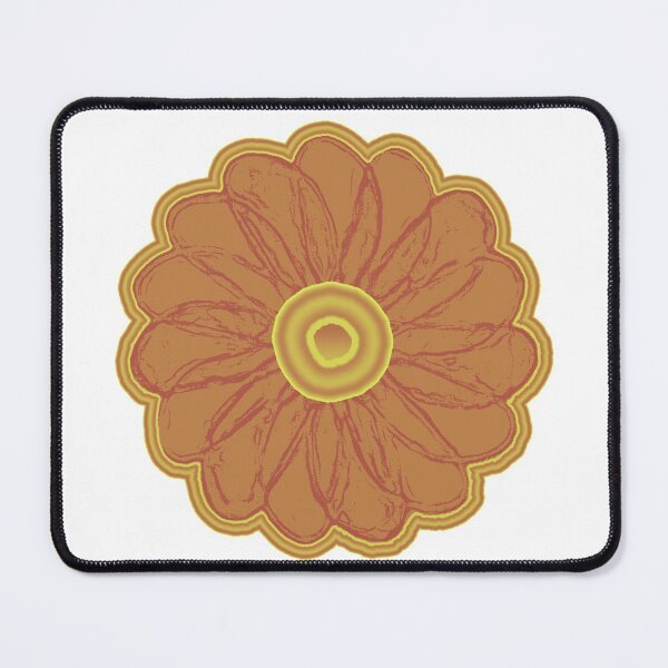 Item preview, HAND DRAWN RETRO ORANGE AND BROWN  SINGLE FLOWER OR TILED DESIGN designed and sold by ozcushionstoo.