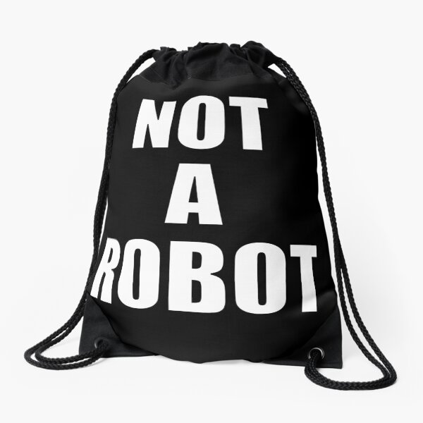 Aperçu de l'œuvre Pas un robot - Internet Message Computer Humour créée et vendue par artfulnotebook.