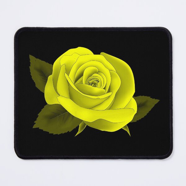 Item preview, 2017 TREND | TILED YELLOW NEON ROSE ON BLACK designed and sold by ozcushionstoo.