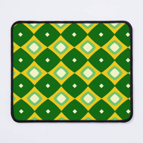 Item preview, The Seventies| Green and Yellow Diamond Pattern designed and sold by ozcushionstoo.