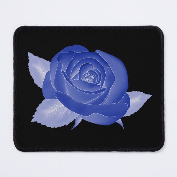 Item preview, 2017 TREND |TILED  BLUE ROSE ON BLACK designed and sold by ozcushionstoo.