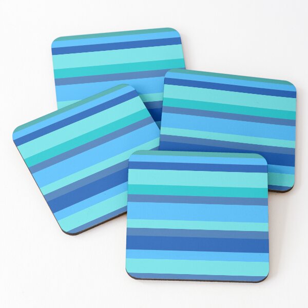 Item preview, Blue Ocean Sky Color Lines Pattern designed and sold by Nickadon.