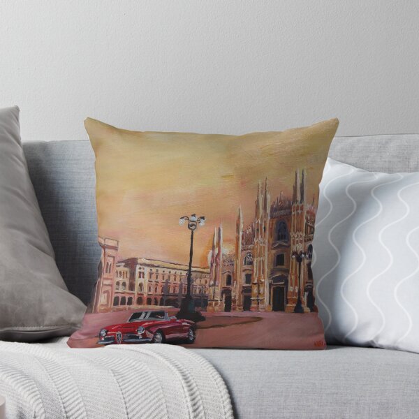 Item preview, Milan Cathedral with Oldtimer Convertible Alfa Romeo designed and sold by artshop77.