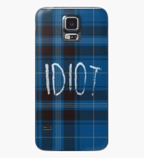 Funda/vinilo para Samsung Galaxy IDIOT (Franela azul)