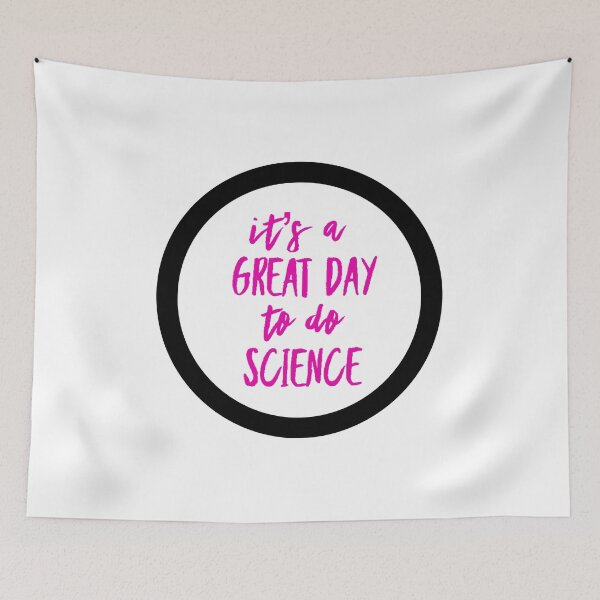 Item preview, It’s a great day to do science in pink and white font on white background designed and sold by UncleStuScience.