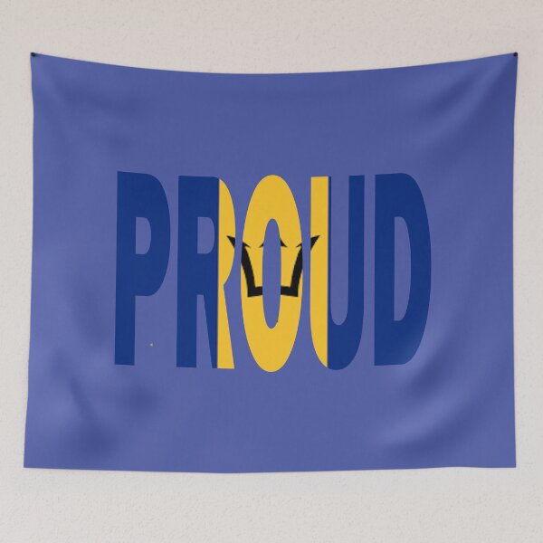 Item preview, Barbados Flag Designed in The Word Proud - Bajan - Soca Mode designed and sold by Soca-Mode.