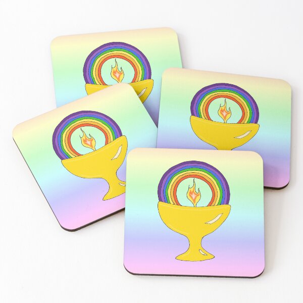 Item preview, Rainbow Flaming Chalice designed and sold by ingridthecrafty.