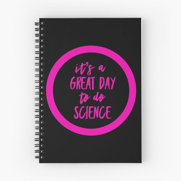 Item preview, It’s a great day to do science in black and pink font on black background designed and sold by UncleStuScience.