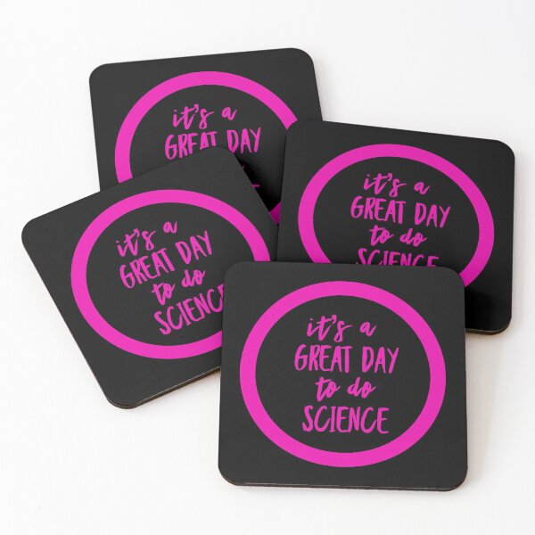 Item preview, It’s a great day to do science in black and pink font on black background designed and sold by UncleStuScience.