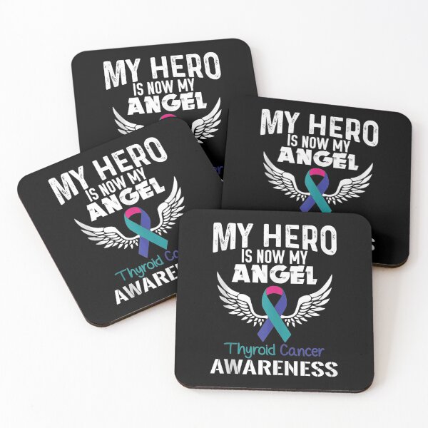 Item preview, Hero Now Angel- Thyroid Cancer Awareness Supporter Ribbon Tank Top designed and sold by JethroShop.