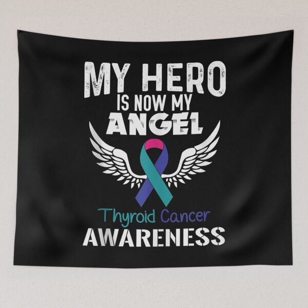 Item preview, Hero Now Angel- Thyroid Cancer Awareness Supporter Ribbon Tank Top designed and sold by JethroShop.