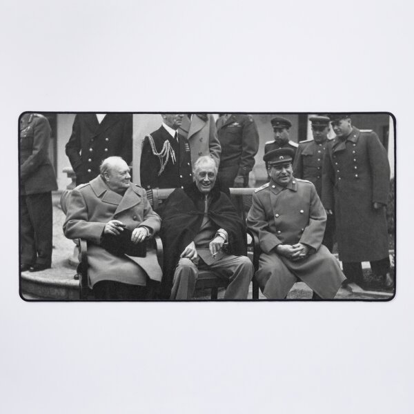 The Big Three at the Yalta Conference: Winston Churchill, Franklin D. Roosevelt, and Joseph Stalin Desk Mat