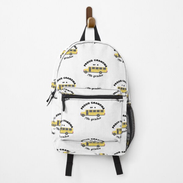 Item preview, proud grandma of a 7th grader, school bus graphic designed and sold by Jessi-Sketches.