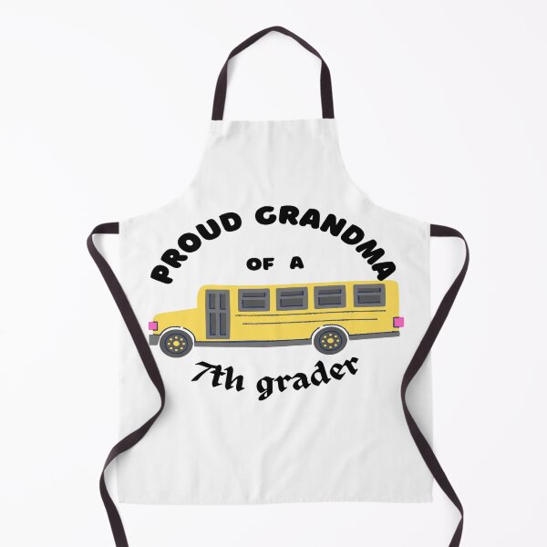 Item preview, proud grandma of a 7th grader, school bus graphic designed and sold by Jessi-Sketches.