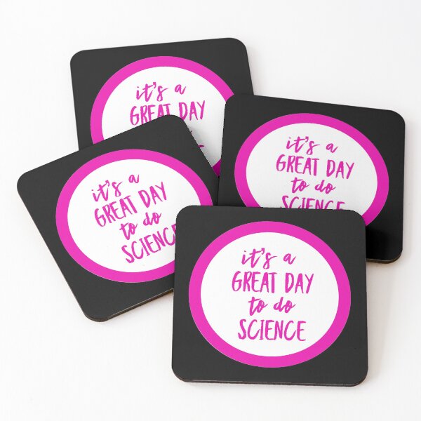 Item preview, It’s a great day to do science in white and pink font on black background designed and sold by UncleStuScience.
