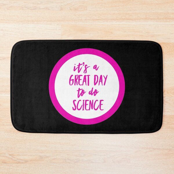 Item preview, It’s a great day to do science in white and pink font on black background designed and sold by UncleStuScience.