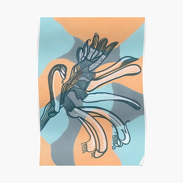 contemporary kangaroo paw Poster