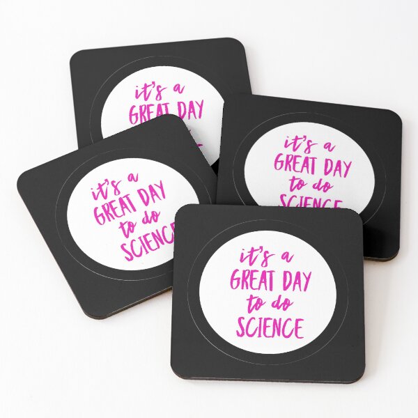 Item preview, It’s a great day to do science in white and pink font on black background designed and sold by UncleStuScience.