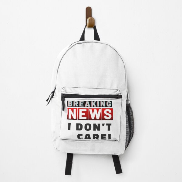Item preview, Breaking News I Dont Care White designed and sold by ViewerEqualsPhoton.