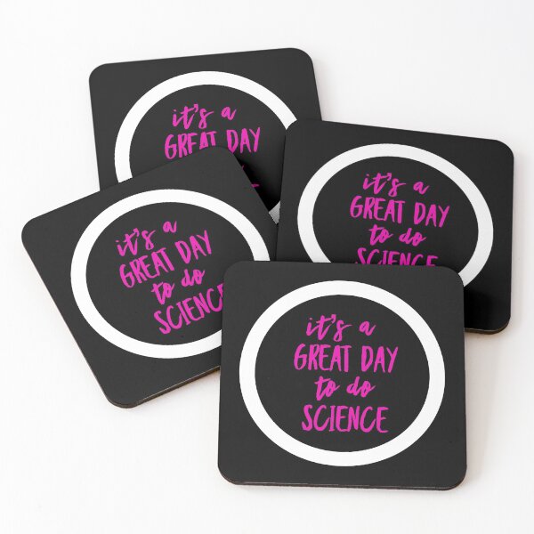 Item preview, It’s a great day to do science in white and pink font on black background designed and sold by UncleStuScience.