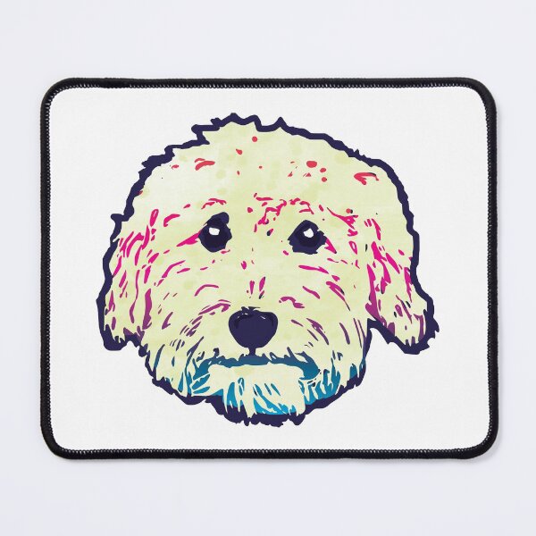 Item preview, Goldendoodle! Labradoodle! Adorable doodle teddy bear dog - in green and multi colors designed and sold by smooshfaceutd.