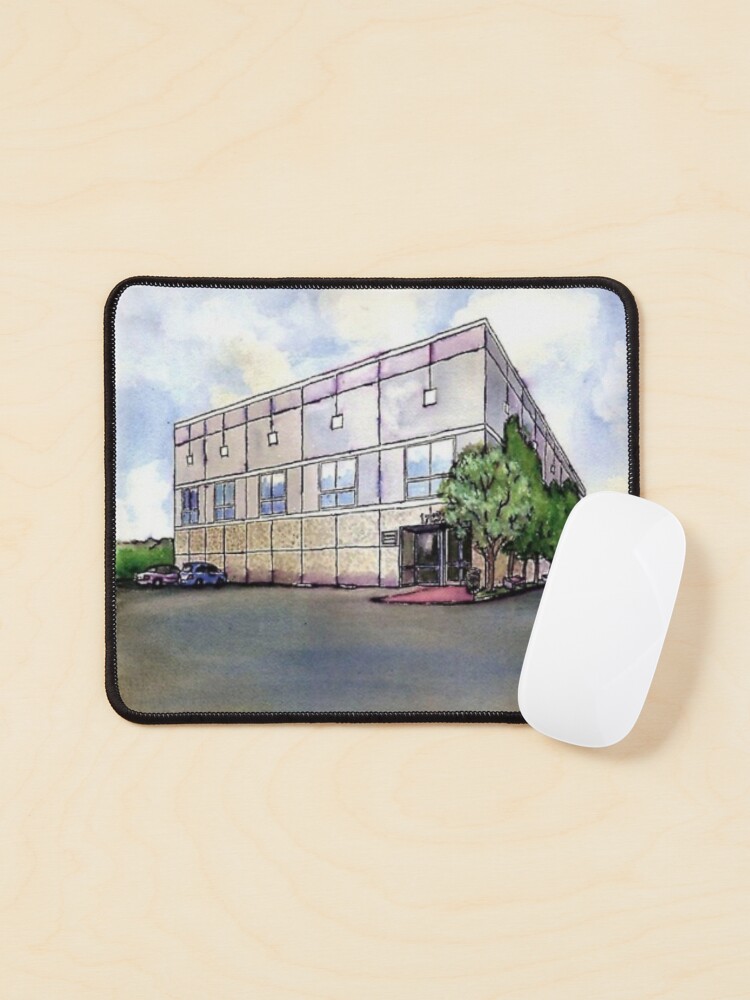 Pam Beesly Dunder Mifflin Paper Company Builing Painting in Watercolor Mouse  Pad for Sale by BestOfficeMemes