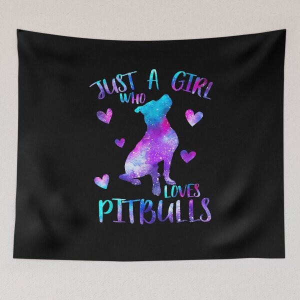 Item preview, Just A Girl Who Loves Pitbulls Galaxy Space designed and sold by ClareMadelane.