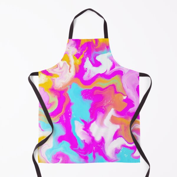Item preview, Groovy swirls - hot pink, aqua, yellow colorful marbled pattern designed and sold by thephoenixsoul.